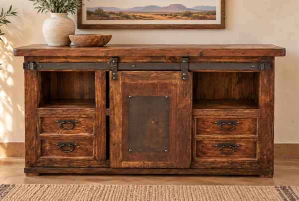 Barn-Door Wine Cabinet