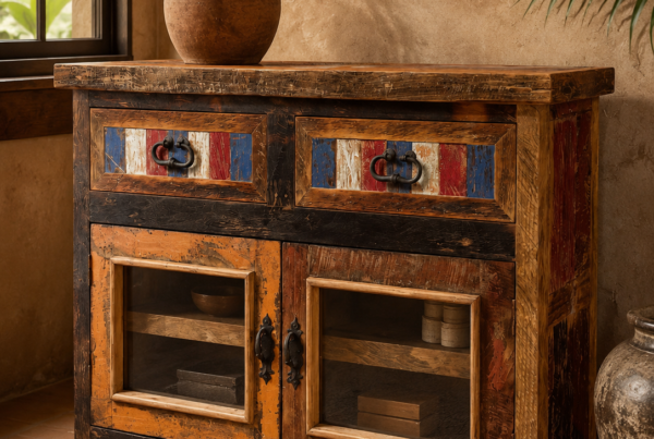 Chameleon Glass Door Buffet with Touch Light