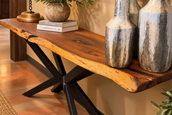Copper Inlay Mesquite Console