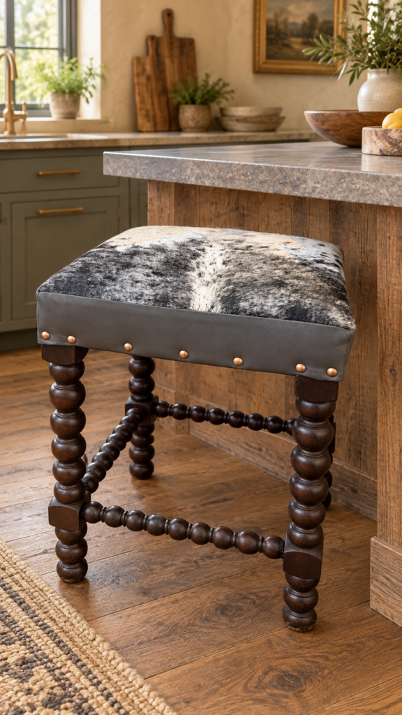 Cowhide Stool