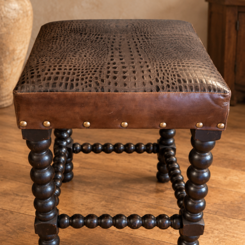 Croc Leather Stool