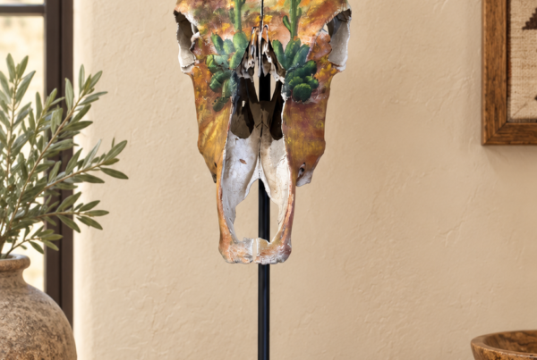 Desert Sunset Longhorn Skull