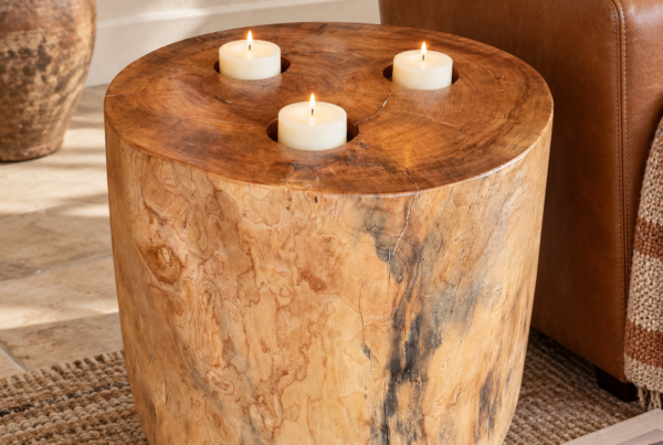 Fire Edition Stump Side Table