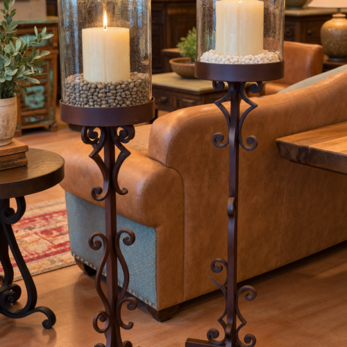 Wrought Iron Floor Lantern