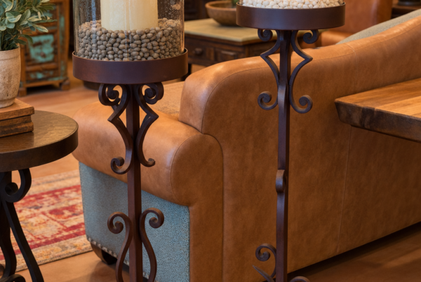 Wrought Iron Floor Lantern