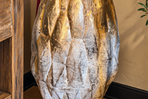Gilded Diamond Floor Vase