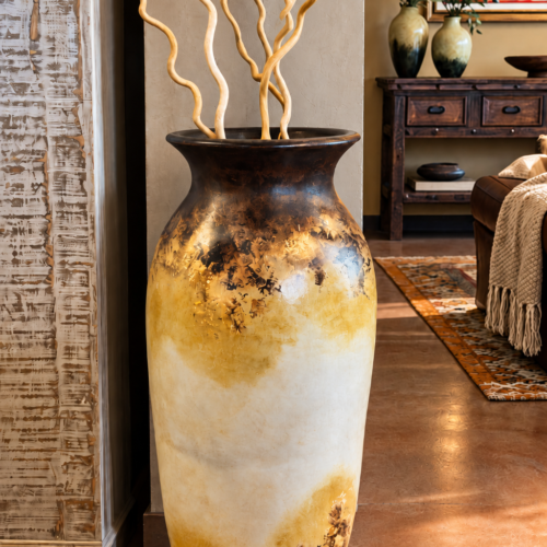 Golden Dune Floor Vase