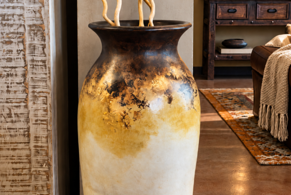 Golden Dune Floor Vase