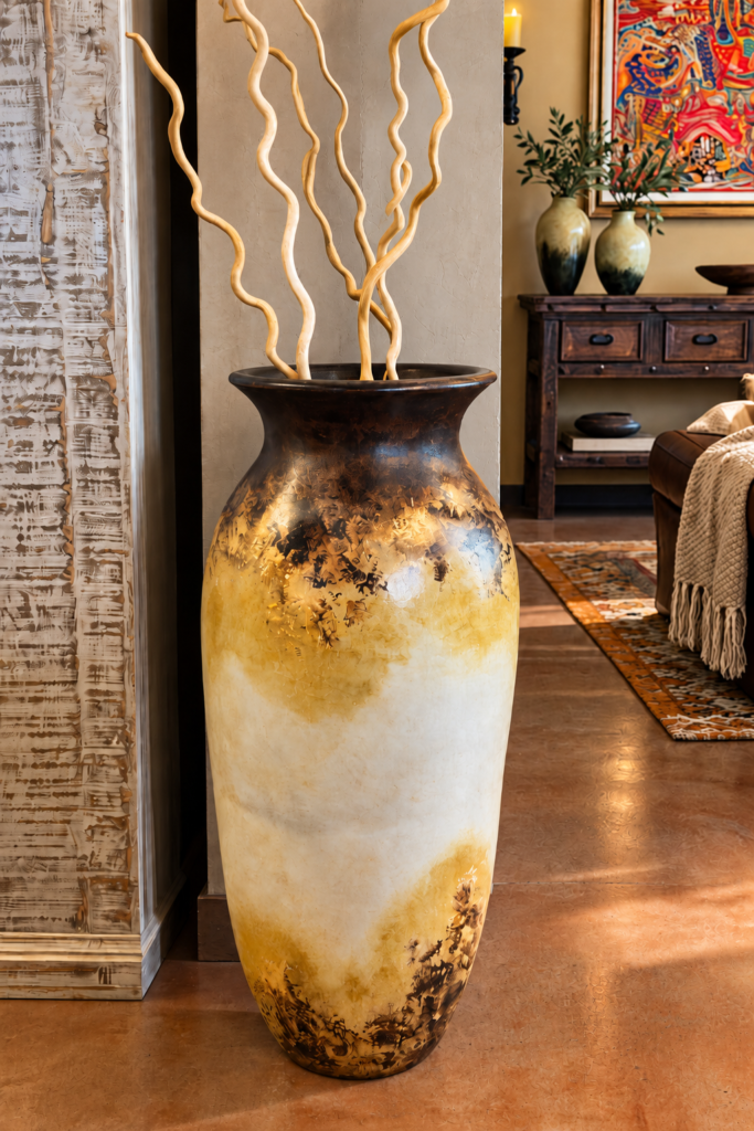 Golden Dune Floor Vase