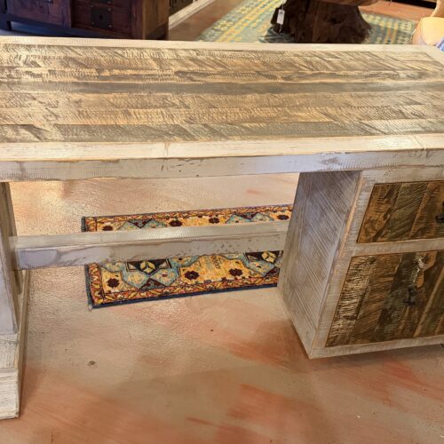 Gray Wash Modern Rustic Study Desk