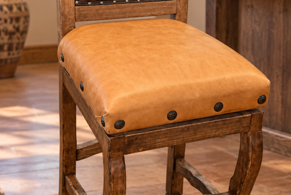 Hacienda Tooled Leather Swivel Barstool