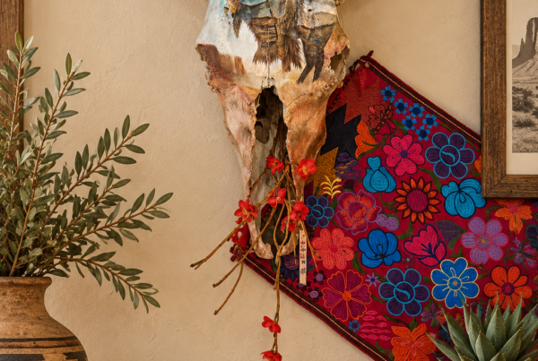 Hand-Painted Buffalo Skull