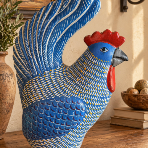 Hand-Painted Folk Art Rooster