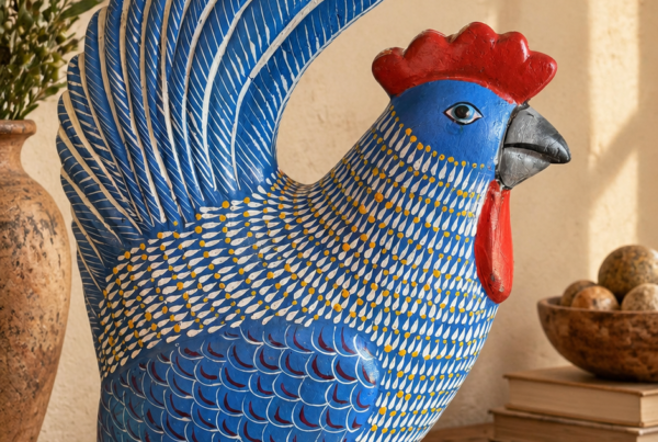 Hand-Painted Folk Art Rooster