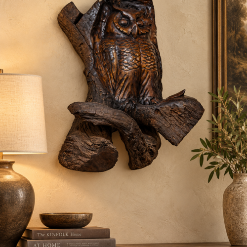 Hand-Sculpture Owl