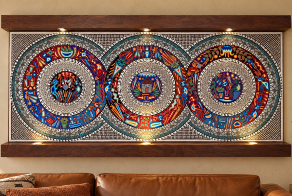 Illuminated Huichol Wall Art