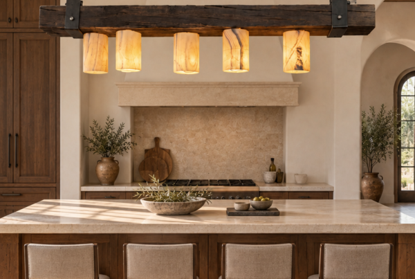 La Viga Onyx Shade Chandelier