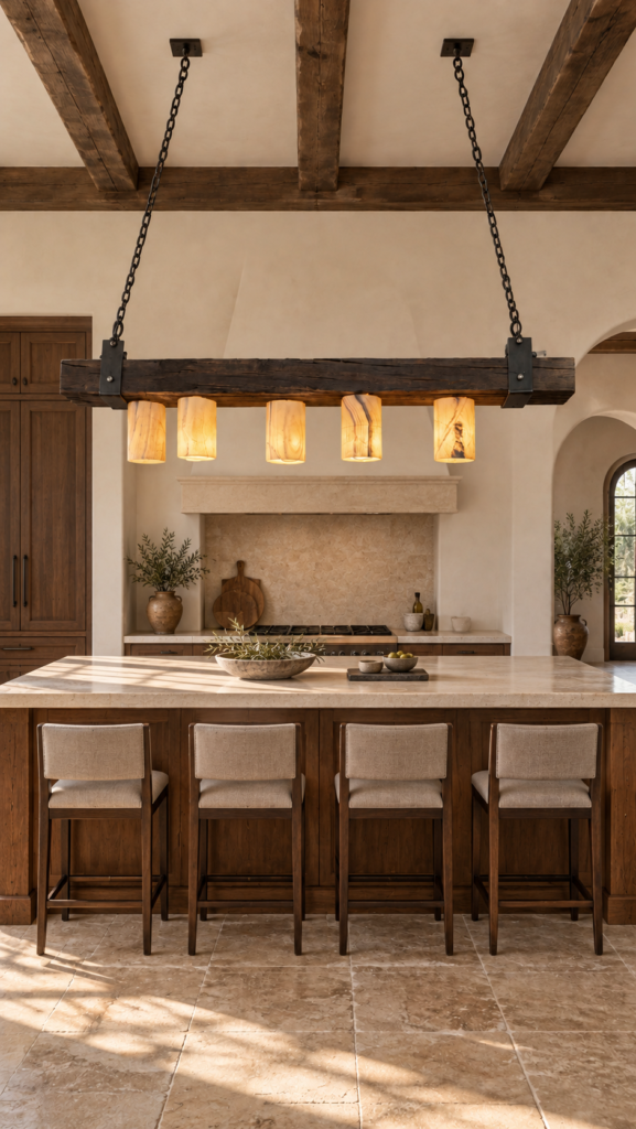 La Viga Onyx Shade Chandelier