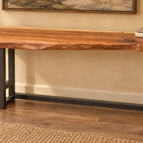 Modern Rustic Live Edge Console Table