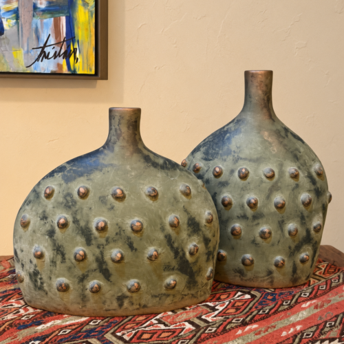 Mottled Vase Duo