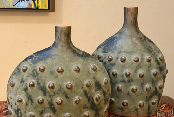 Mottled Vase Duo