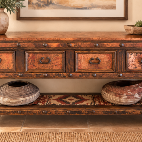 Natural Copper Console Table