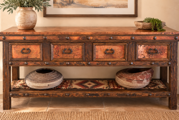 Natural Copper Console Table