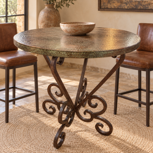 Patina Copper Pub Table
