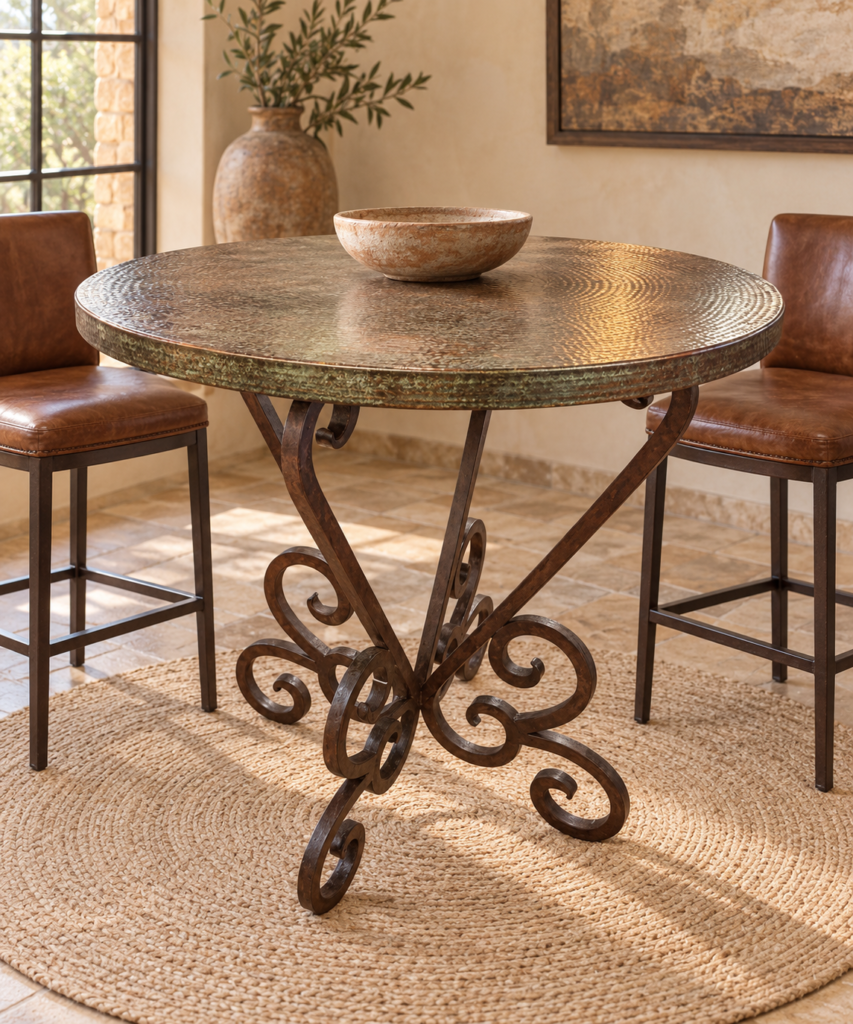 Patina Copper Pub Table
