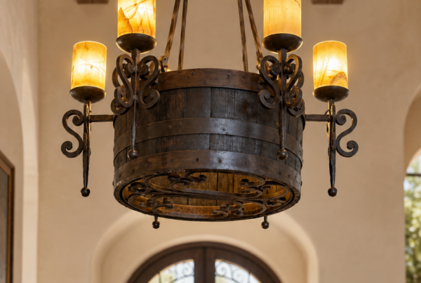 Rustic Barrel Chandelier