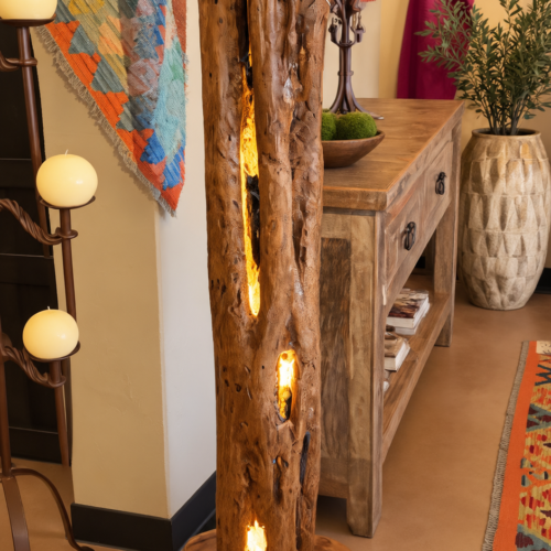 Reclaimed Stump Floor Lamp