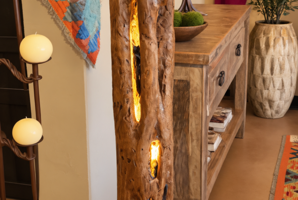 Reclaimed Stump Floor Lamp