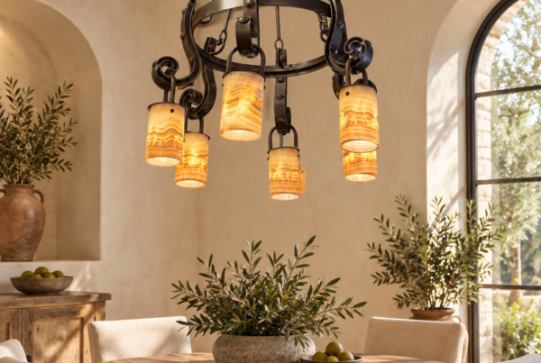 Veracruz Scrollwork Onyx Chandelier