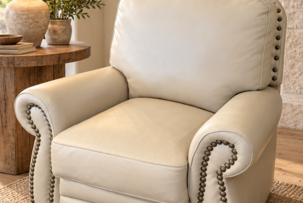 The Look Ivory Swivel Recliner
