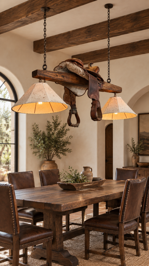 Vintage Saddle Chandelier