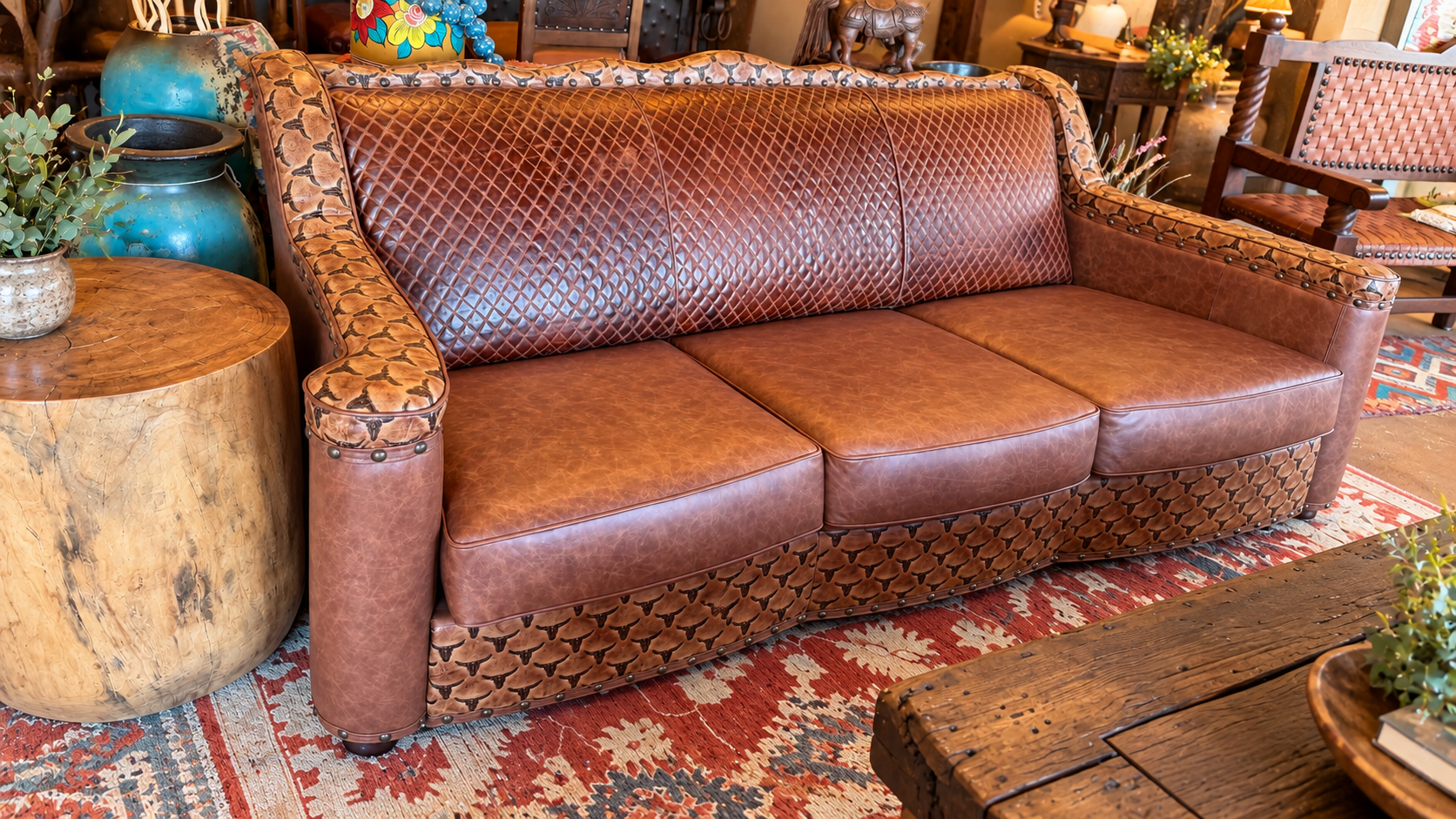 The Longhorn Leather Sofa